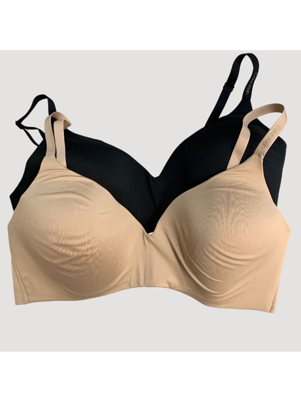 NWT Calvin Klein Women's XL Black & Cedar 2-Pack Lightly Lined Wireless Bra
